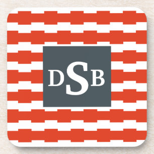 Dessous-de-verre Motif de Boxstripe de monogramme