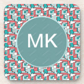 Dessous-de-verre Motif de briques rétro (Devant)