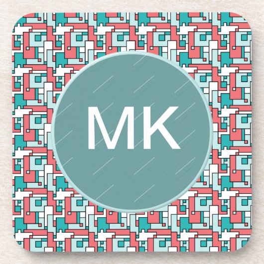 Dessous-de-verre Motif de briques rétro (Devant)