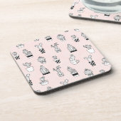 Dessous-de-verre Motif de Cactus à main fine (Côté gauche)