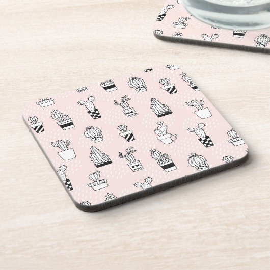 Dessous-de-verre Motif de Cactus à main fine (Côté gauche)