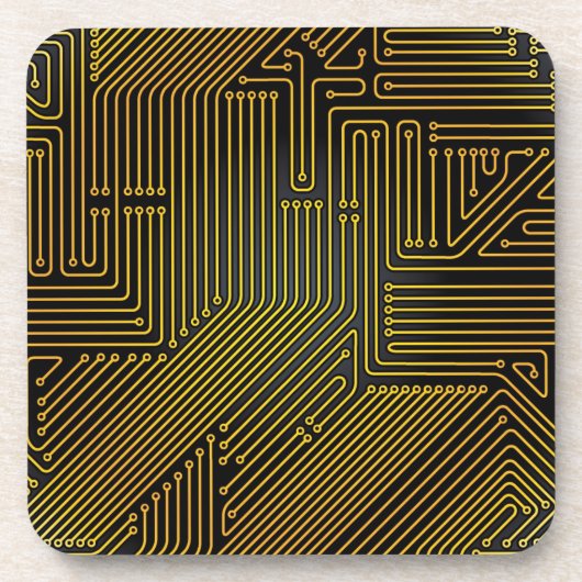 Dessous-de-verre Motif de carte d'ordinateur (Devant)