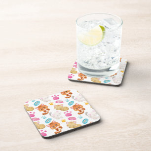 Dessous-de-verre Motif De Chats, Chats Mignons, Kitty, Chatons, Paw