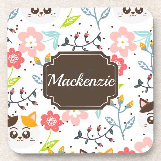 Dessous-de-verre Motif de chats mignons (Devant)