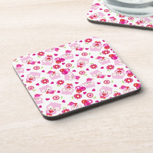 Dessous-de-verre Motif De Chouettes, Chouettes Mignonnes, Chouettes (Côté gauche)