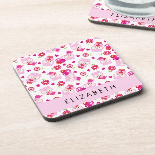 Dessous-de-verre Motif De Chouettes, Chouettes Mignonnes, Chouettes (Côté gauche)