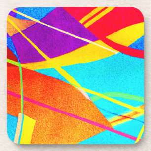 Dessous-de-verre Motif de couleur expressif