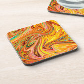 Dessous-de-verre Motif de couleurs Abstrait dynamique (Côté gauche)