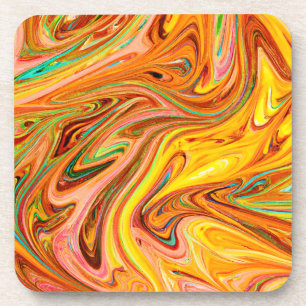 Dessous-de-verre Motif de couleurs Abstrait dynamique