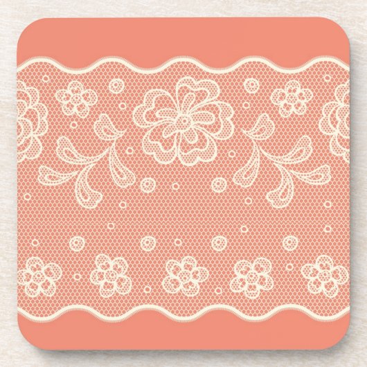 Dessous-de-verre Motif de dentelle, cru 4 de fleur (Devant)