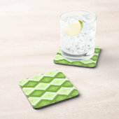 Dessous-de-verre Motif de diamant vert Chartreuse (Côté Droit)