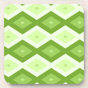 Dessous-de-verre Motif de diamant vert Chartreuse