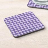 Dessous-de-verre Motif de diamants de Checker Violet (Côté gauche)