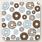 Dessous-de-verre Motif De Donuts, Donuts Bleus, Donuts Brown (Devant)