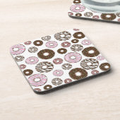 Dessous-de-verre Motif De Donuts, Donuts Roses, Donuts Brown (Côté gauche)