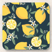 Dessous-de-verre Motif de feuille jaune citron (Devant)