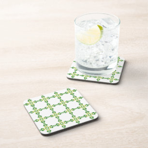 Dessous-de-verre Motif de feuille, motif de feuilles, feuilles vert
