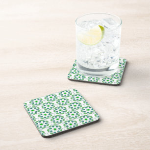 Dessous-de-verre Motif de feuille, motif de feuilles, feuilles vert