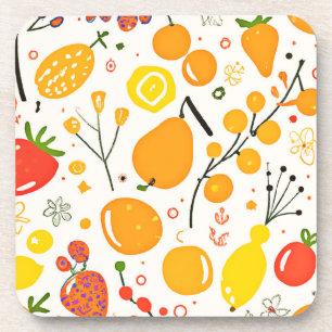 Dessous-de-verre Motif de Fiesta de fruits tropicaux