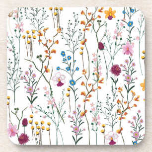 Dessous-de-verre Motif de fleur sauvage d'été