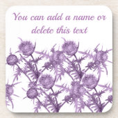 Dessous-de-verre Motif de fleur violette de chardon (Devant)