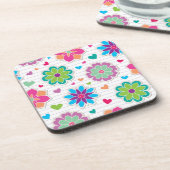 Dessous-de-verre Motif de fleurs (Côté gauche)