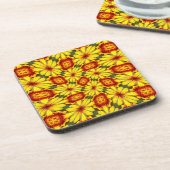 Dessous-de-verre Motif de fleurs d'or (Côté gauche)