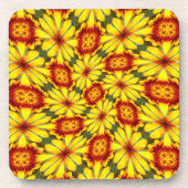Dessous-de-verre Motif de fleurs d'or (Devant)