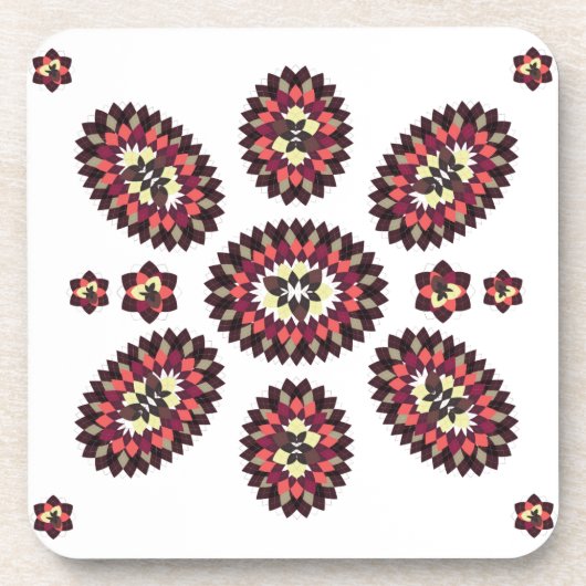 Dessous-de-verre Motif de fleurs Mandala (Devant)