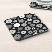 Dessous-de-verre Motif de fleurs monochromes (Côté gauche)