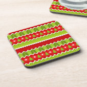 Dessous-de-verre Motif De Frappes Chevron Rouge Et Vert Noël (Côté gauche)