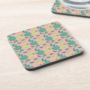Dessous-de-verre Motif de fruit vert rose de verdure de goyave