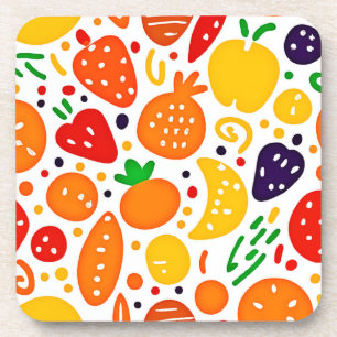 Dessous-de-verre Motif de fruits vibreux
