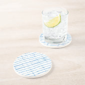 Dessous de verre Motif de la ligne bleue de Shibor (Côté)