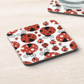 Dessous-de-verre Motif De Ladybugs, Mignons Ladybugs, Red Ladybugs (Côté gauche)