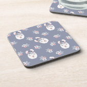 Dessous-de-verre Motif de lamas et de fleurs (Côté gauche)