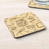 Dessous-de-verre Motif de livre (Côté gauche)