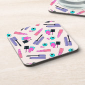 Dessous-de-verre Motif de maquillage rose et violet (Côté gauche)