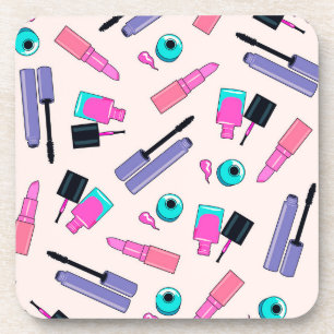 Dessous-de-verre Motif de maquillage rose et violet