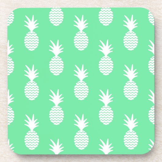 Dessous-de-verre Motif de menthe d'ananas (Devant)