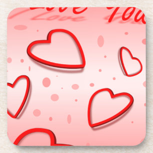 Dessous-de-verre Motif de mercis de fête au bureau d'amour de paix