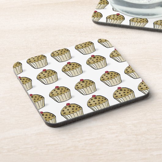 Dessous-de-verre Motif de mini-muffins mignons (Côté gauche)