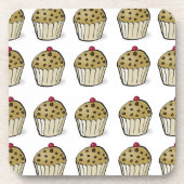 Dessous-de-verre Motif de mini-muffins mignons (Devant)