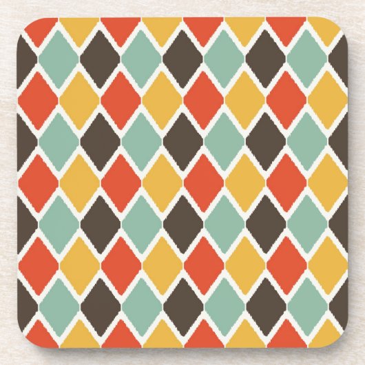 Dessous-de-verre motif de mode tribal ikat moderne (Devant)