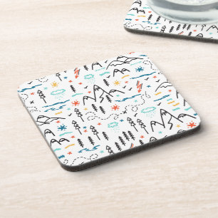 Dessous-de-verre Motif de montagne