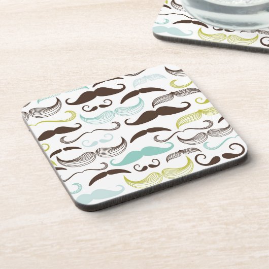 Dessous-de-verre Motif de moustache, rétro style 2 (Côté gauche)