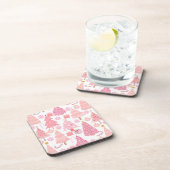 Dessous-de-verre Motif de Noël rose (Côté Droit)