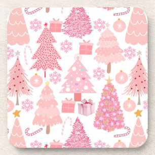 Dessous-de-verre Motif de Noël rose