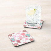 Dessous-de-verre Motif de Noël rose 02 (Côté Droit)