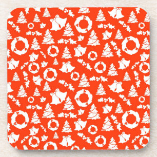 Dessous-de-verre Motif de Noël rouge